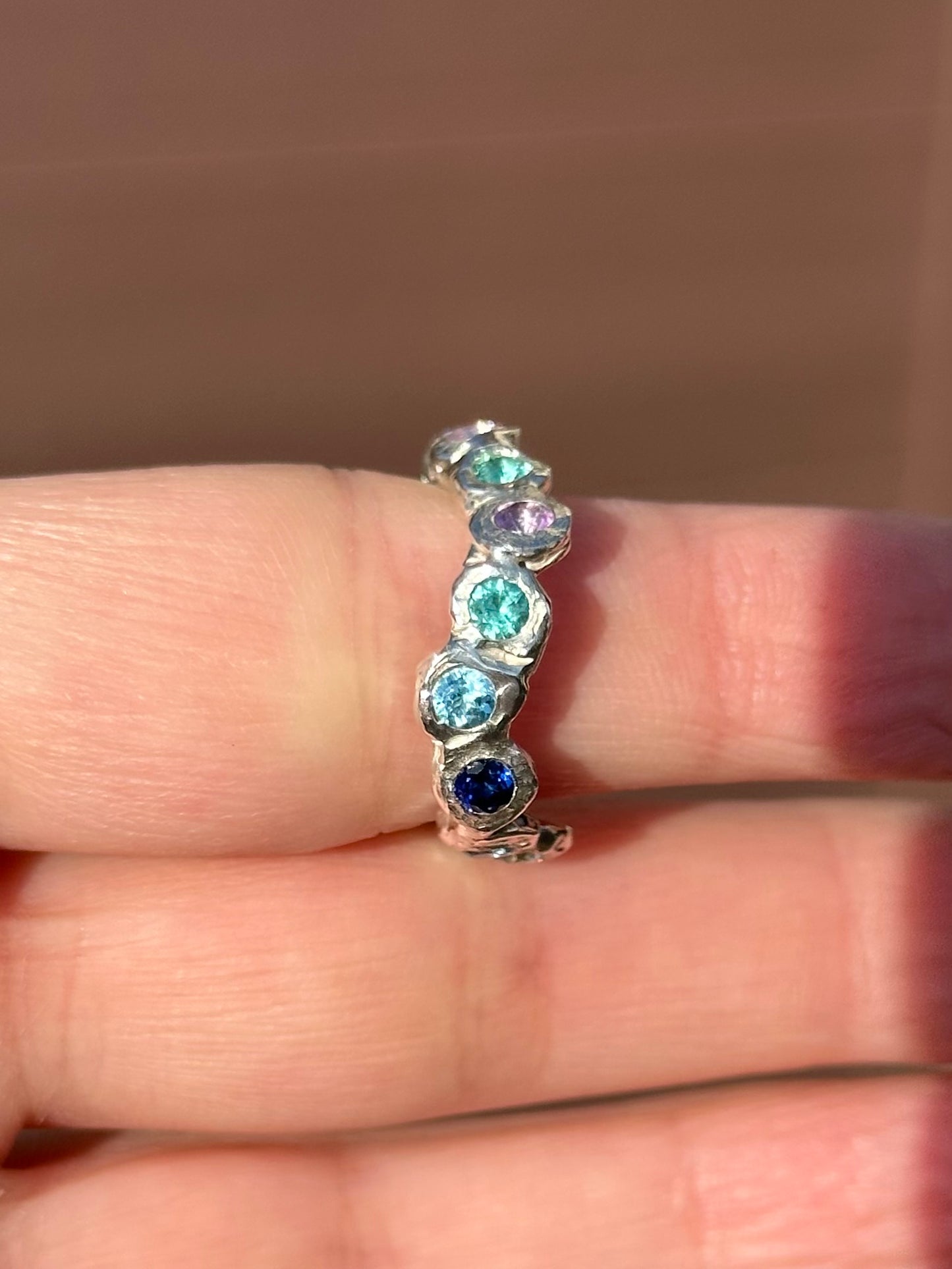 Sculpted Gemstone Ring - Size P