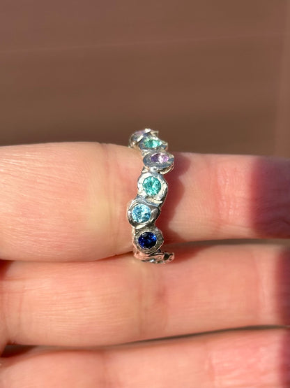 Sculpted Gemstone Ring - Size P