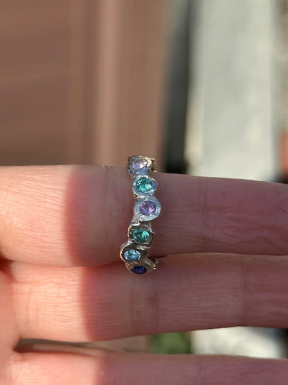 Sculpted Gemstone Ring - Size P