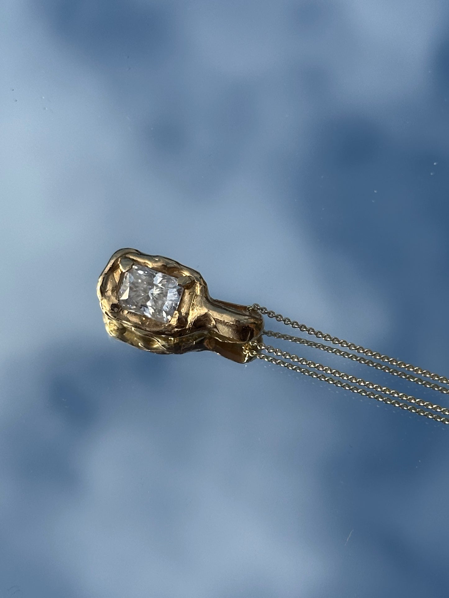 Organic Moissanite Pendant — 2 ct