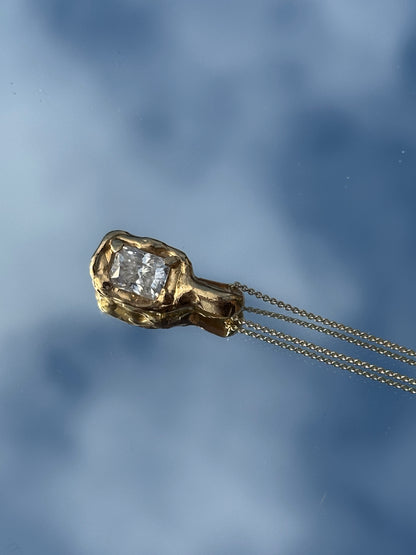 Organic Moissanite Pendant — 2 ct