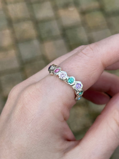 Sculpted Gemstone Ring - Size P
